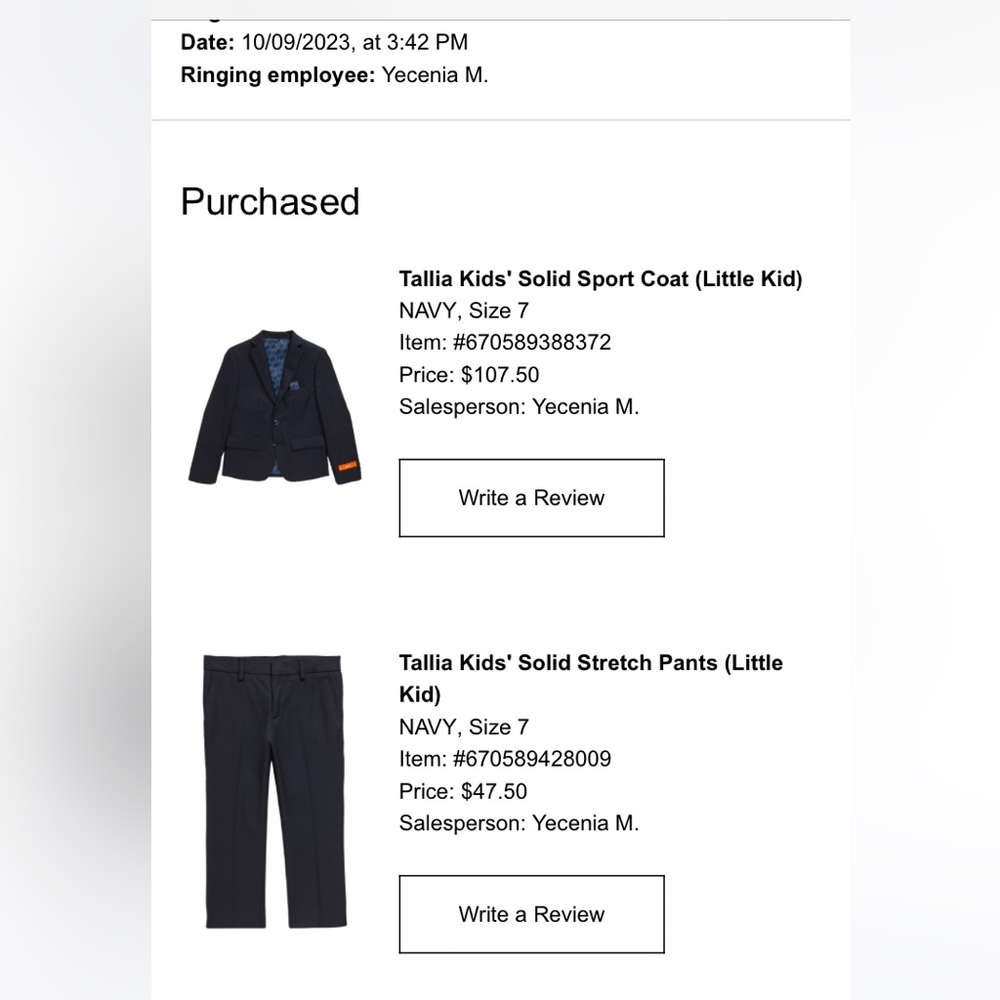 Tallia Kids' Solid Sport Coat
NAVY, Size 7 and Solid Stretch Pant, NAVY, Size 7